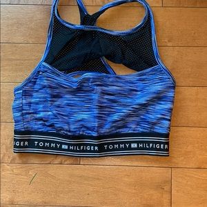 Blue Tommy Hilfiger sports bra